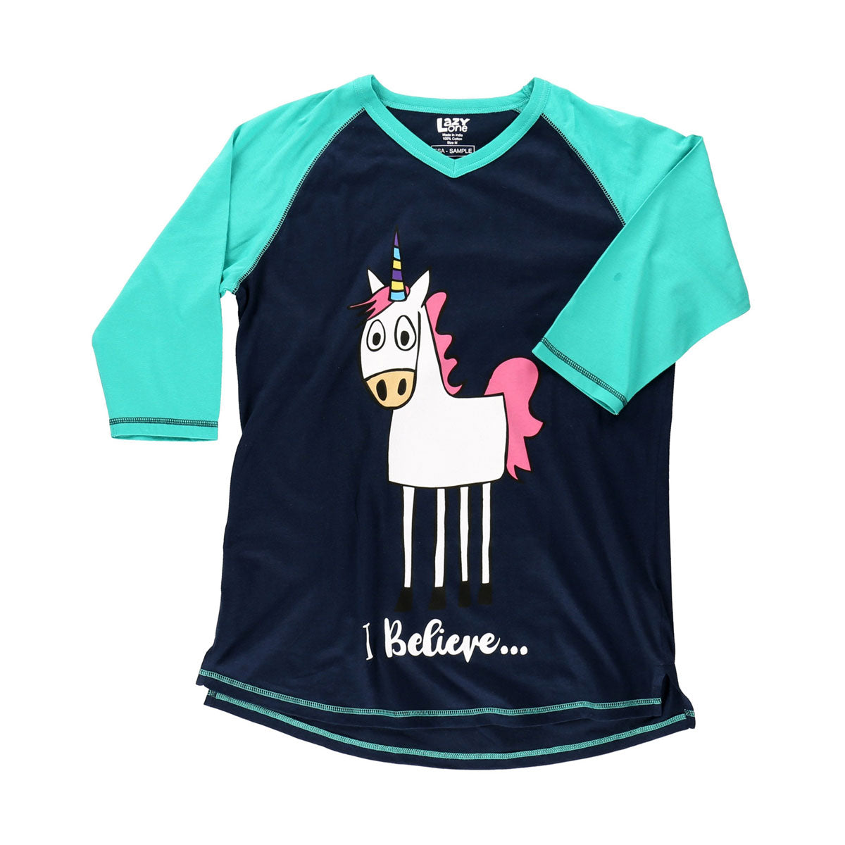 LazyOne T-shirt I Believe Unicorn PJ pour femme adulte