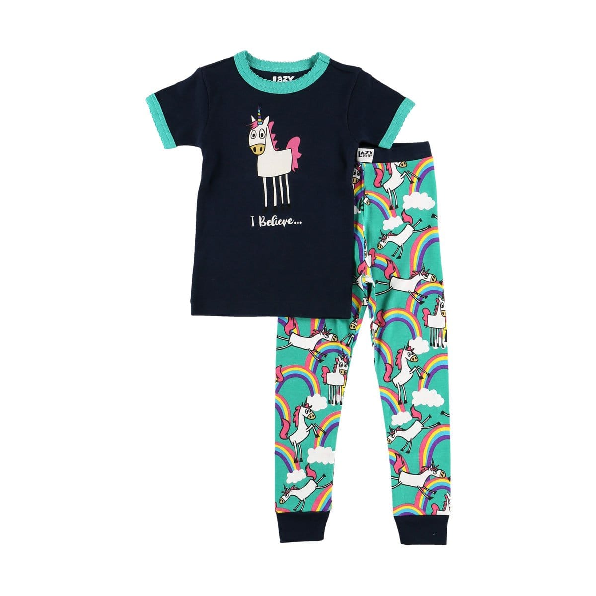 LazyOne Mädchen-Pyjama-Set „I Believe in Unicorns“ für Kinder